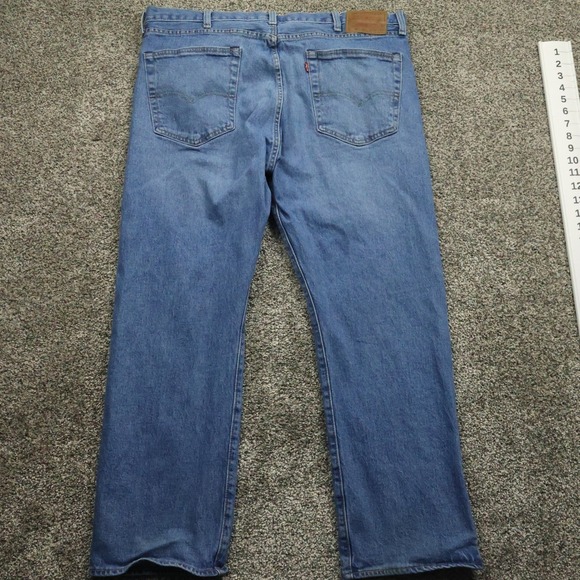 Levi's Premium 501 Jeans Mens 40X29‎ 93 Light Wash Button Fly Straight Fit Denim - Picture 2 of 12